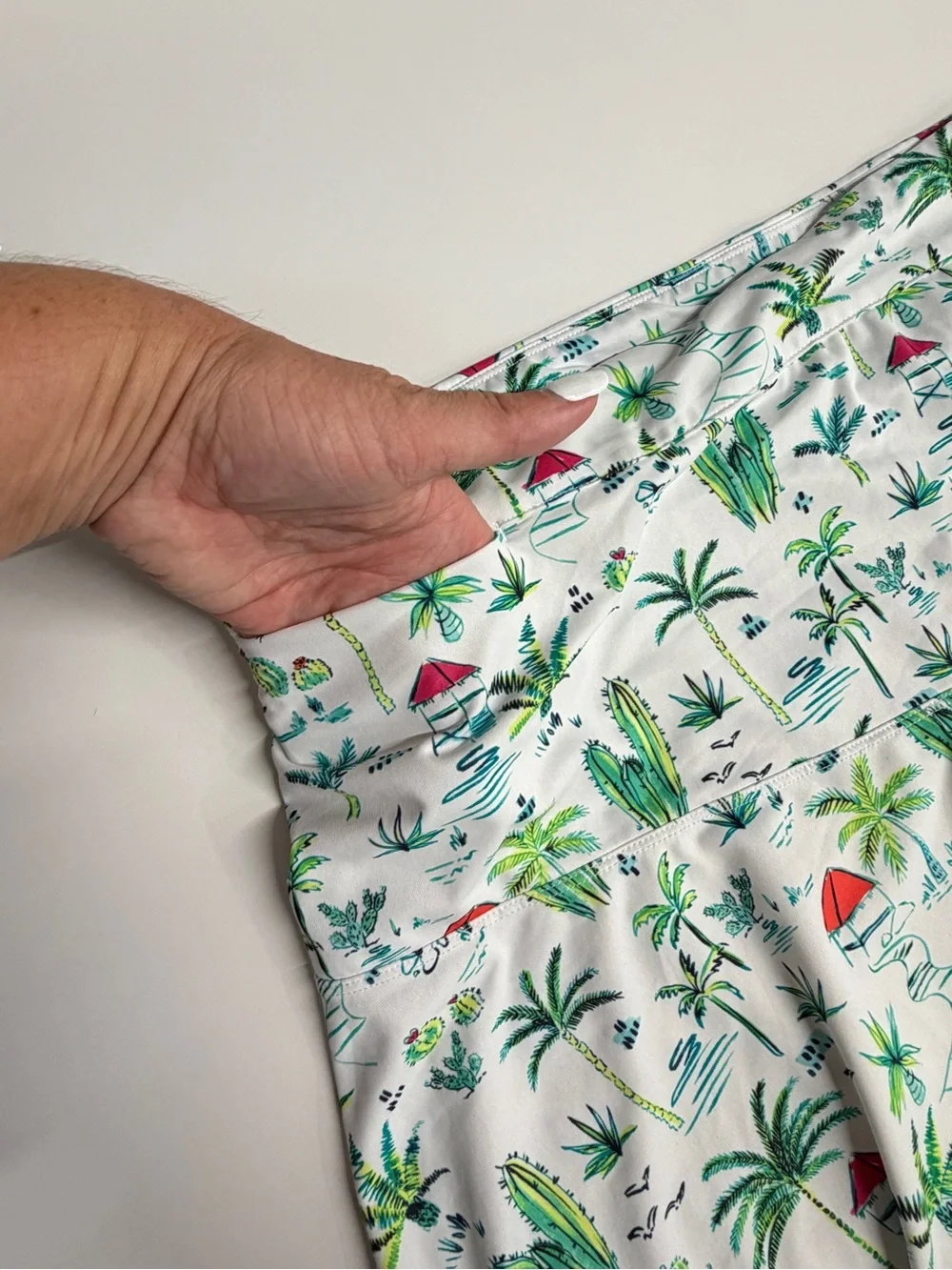 Imperfect Lillie Green tropical skort 2X palm trees cactus country club vacation